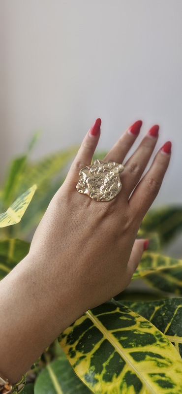 انگشتر استیل چکشی